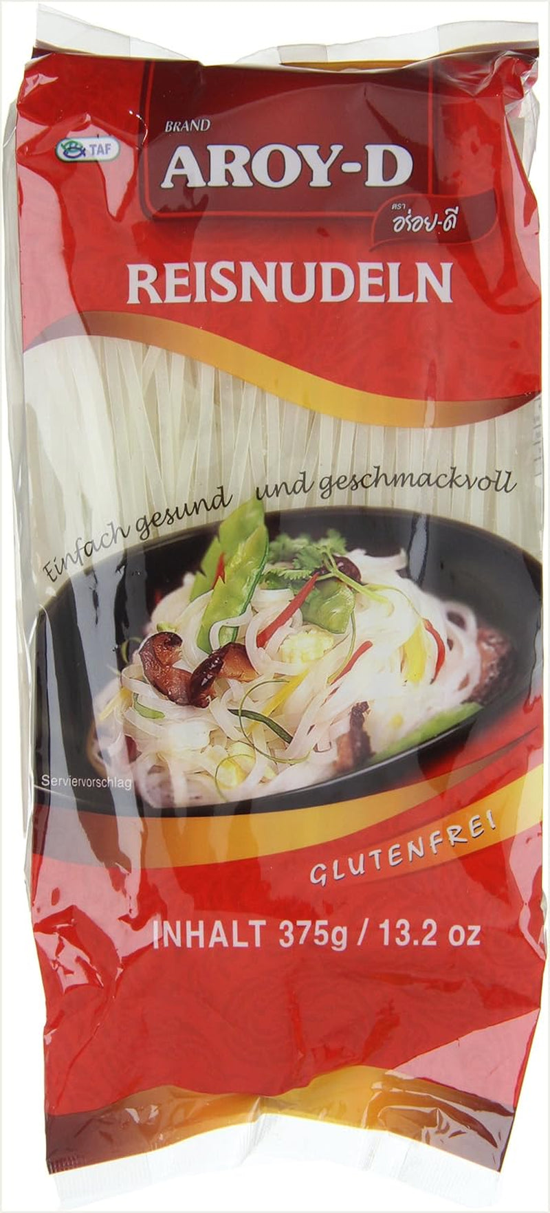 Nouilles de riz Aroy-D sans gluten, paquets de 3 mm (1 paquet x 375 g)
