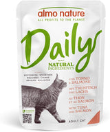 Almo Nature Daily - Nourriture humide pour chats - Thon et Saumon - 70g, Paquet de 30