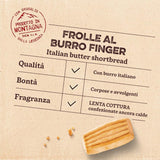Frolle Al Burro Doigts. Biscotti préparés traditionnellement Come Una Volta. Idéal Come Fine Pasto Goloso, Ma Anche Da Abbinare Al the O Al Caffè. Conditionnement Oui 150 G
