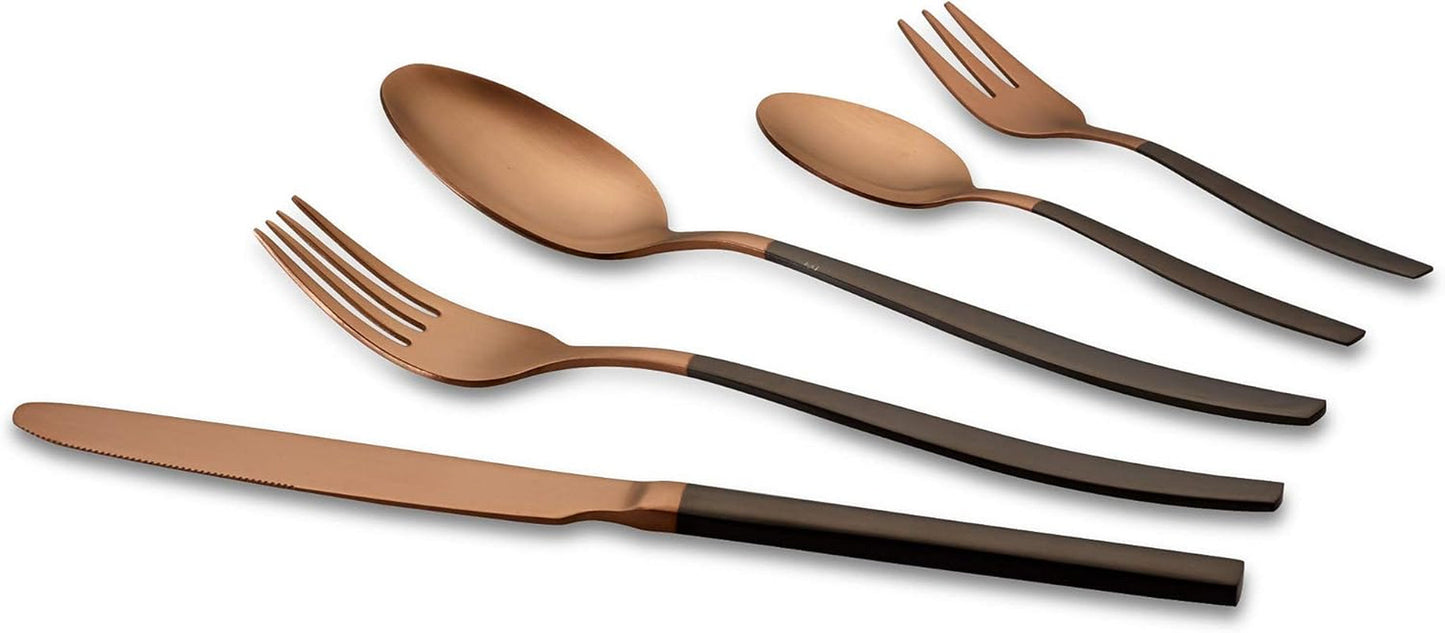 Ménagère Echtwerk Positano Due-Bronze, Black Edition, 20 pièces, 4 personnes Cuisine Naty Shop
