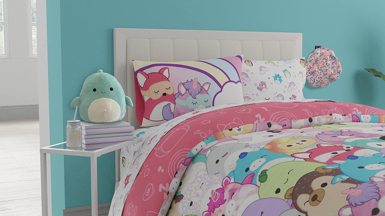 Linge de lit Franco Squishmallows, microfibre douce, pour lit double Couettes et couettes Naty Shop