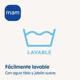 Sucette MAM, adaptée à tous types de tétines, anneaux de dentition et jouets, longueur réglable, avec cache-tétine, lavable, neutre, 1 pièce, assortie