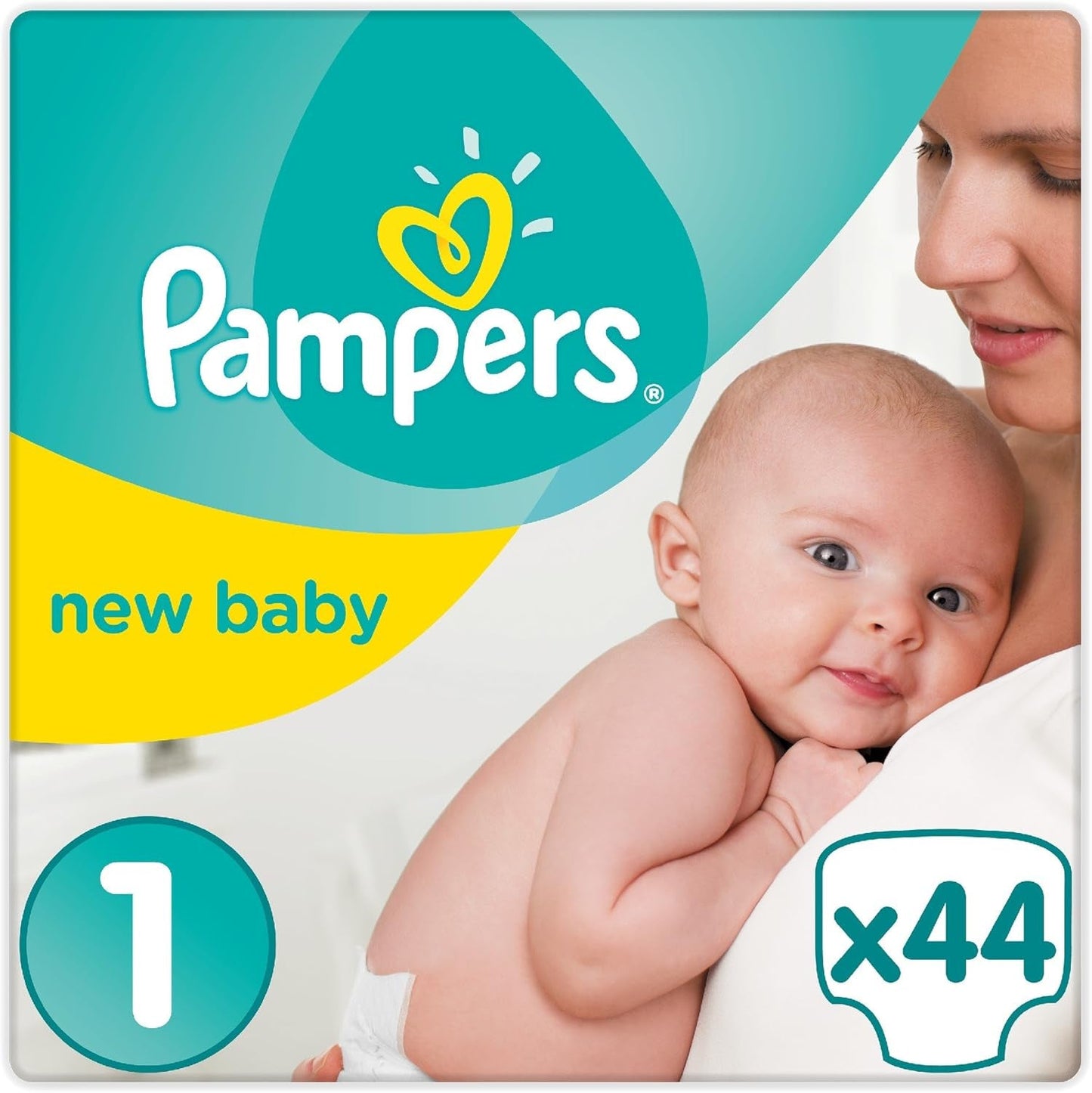 Pampers New Baby taille 1 Nouveau-né 2-5 kg ​​Pack de transport, pack de 4 (4 x 23 pièces)