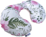 Medi Partners Oreiller cervical pour bébé 100 % coton / Minky Oreiller cervical pour voiture, poussette, voyage, sommeil, oreiller cervical Snooze Roll (REH avec Minky gris) Oreillers orthopédiques cervicaux Naty Shop Fleur avec Minky rose clair
