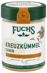 Fuchs Gewürze - Kreuzkümmel gemahlen - zum Würzen von Couscous, Hummus et Falafel - ingrédients naturels - 50 g en dose variable, recyclable
