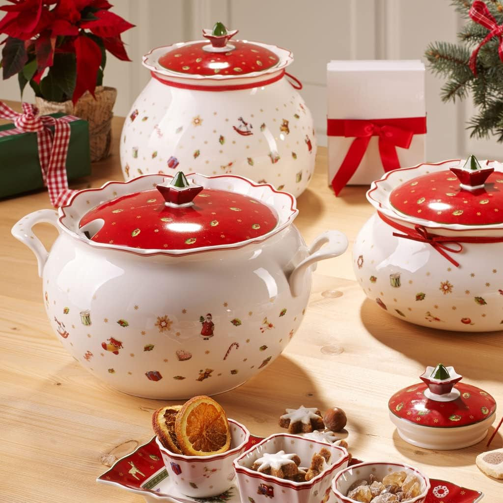 Villeroy & Boch Toy's Delight Terrine, 3 litres, porcelaine premium, blanc/rouge