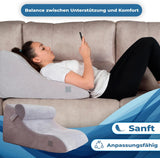 Oreiller de lecture en mousse à mémoire de forme | Pernă ergonomică pentru spate și pană pentru pat, canapea și canapea | Oreiller de soutien orthopédique pour les maux de dos et les tensions