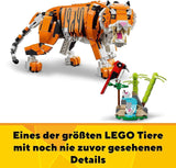 LEGO 31129 Creator Majestic Tigre, Panda ou Poisson Ensemble de figurines animales 3 en 1 Jouet pour enfants garçons et filles Jouets de construction d'animaux Besuche den LEGO-Store