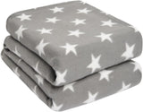DREAMSCENE couverture confortable couverture moelleuse couverture polaire - couverture de salon chaude hiver douce, couverture de canapé, couverture de canapé, couverture câline enfants, salon et couvertures câlines 120X150Cm, couverture de canapé étoiles grises Lits et couvertures Besuche den DREAMSCENE-Store Étoiles grises et blanches 150 X 200Cm