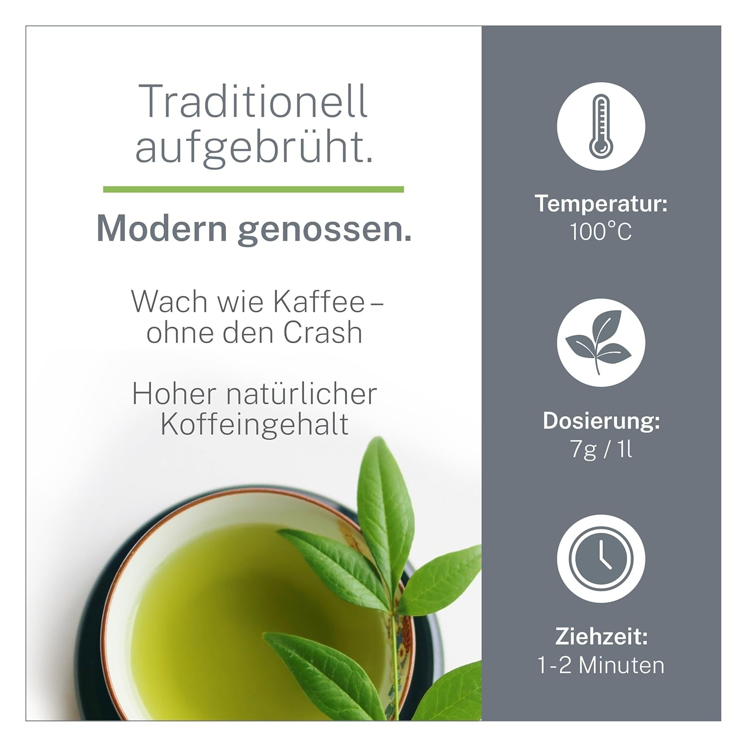 Thé vert biologique Pinhead Gunpowder en vrac 1 kg – Thé vert biologique de haute qualité de Chine – Léger goût fumé – Pour les gourmets et les connaisseurs de thé – Mycupoftea