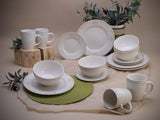 CreaTable, 23601, Série Romantic Vintage, Service de table 16 pièces pour 4 personnes, Service combiné en porcelaine, Passe au lave-vaisselle et au micro-ondes, Fabrication de qualité