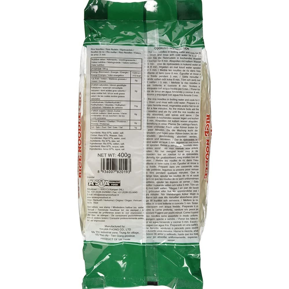 BAMBOU - Reisnudeln 3 mm. - 1 X 400 GR