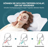 Oreiller cervical Oreiller orthopédique Oreiller en mousse à mémoire de forme Oreiller ergonomique Oreiller de soutien du cou Oreiller anti-impact latéral pour dormeurs sur le côté, le dos et le ventre Oreillers orthopédiques cervicaux blancs Naty Shop