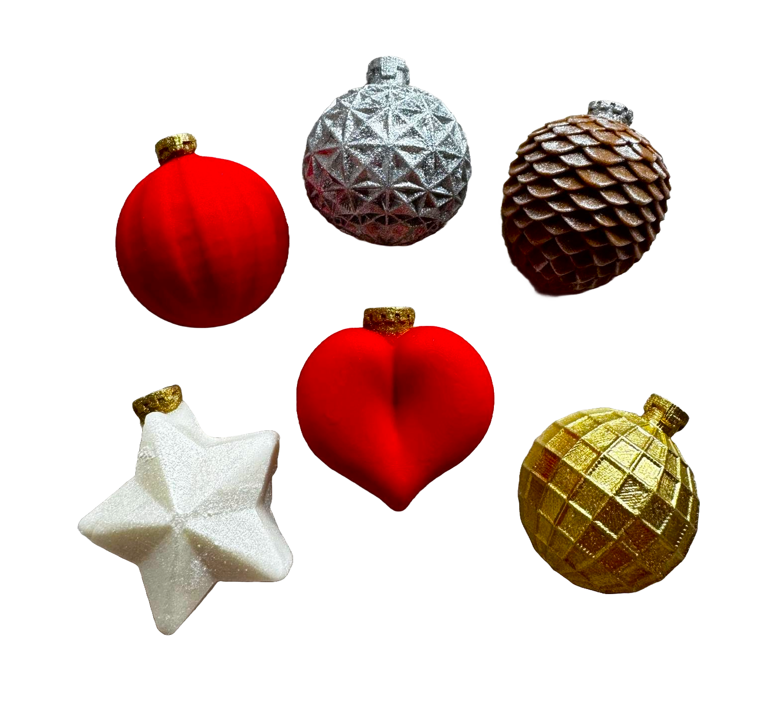 Lot de 6 décorations comestibles en pâte à sucre, Globes de décoration en pâte à sucre Naty Shop