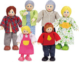 Hape Doll Family Ensemble familial de poupées primées Accessoire de maison de poupée en bois unique Jeu fantastique 6 membres de la famille de poupées Naty Shop Dolls Titre par défaut