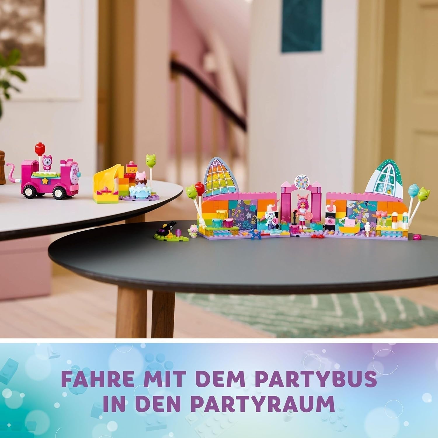 LEGO 4+ La maison de poupée de Gabby La salle de fête de Gabby, ensemble de jeu disco avec toboggan et figurines d'animaux pour un jeu de rôle créatif, cadeau pour filles et garçons à partir de 4 ans 10797 Jeux de construction Besuche den LEGO-Store