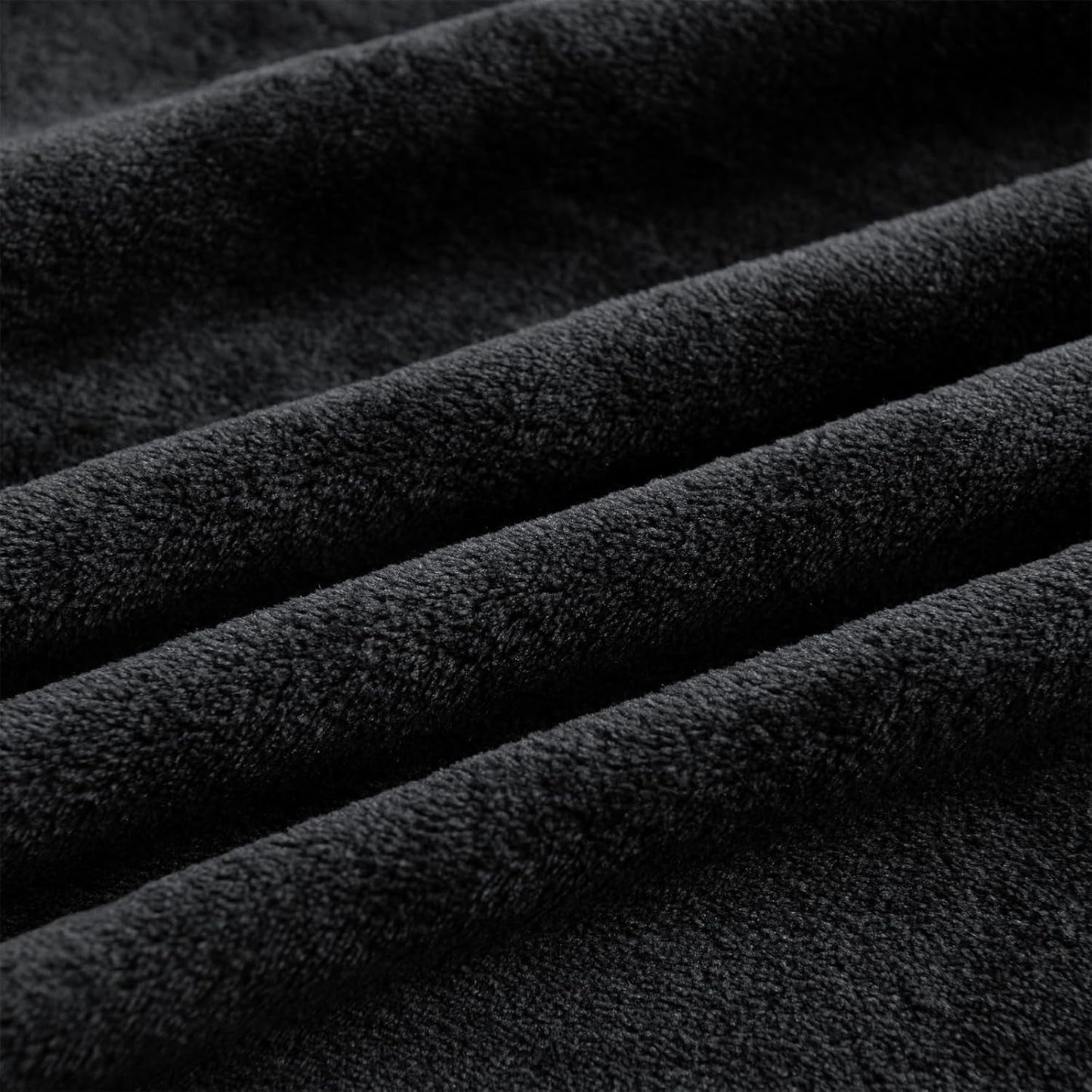 Good Nite Couverture douillette et moelleuse pour lit, canapé, couverture de vie XL, couverture polaire 150 x 200 cm, noire, douce et chaude, couverture moelleuse pour lits et couvertures Good Nite