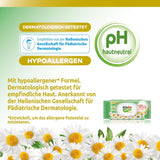 Lingettes pour bébés sensibles, 0 % de parfum, formule 98 % naturelle qui rétablit l'équilibre du pH de la peau, sceau de fraîcheur, 54 lingettes