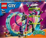 LEGO 60361 City Stuntz Ultimate Stunt Rider Challenge, Cascades 3 en 1 pour 1 ou 2 joueurs, avec motos jouets à 2 roues pour enfants, Set 2023 Jeux de construction Besuche den LEGO-Store