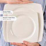 Karaca Jamie White Service de table pour 12, 52 pièces – Vaisselle élégante en porcelaine pour 12 | Comprend des assiettes, des tasses, des bols |