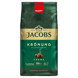 Jacobs Café Crema Gold Boissons à café 1 kg – Vollmundig, Aromatisch, Notes fruitées, Arabica & Robusta Bohnen, Intensité 5/10, Idéal pour Café Crema Naty Shop Crème de couronnes 1 kg