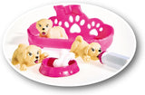 Simba 105733041 - Evi Love Puppy Love avec TROIS chiots, avec niche pour chien et accessoires, poupée mannequin, 12 cm, pour enfants à partir de 3 ans