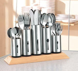 Porte-couverts en acier inoxydable, 1 paquet, argent Kitchen Naty Shop A 2 pcs