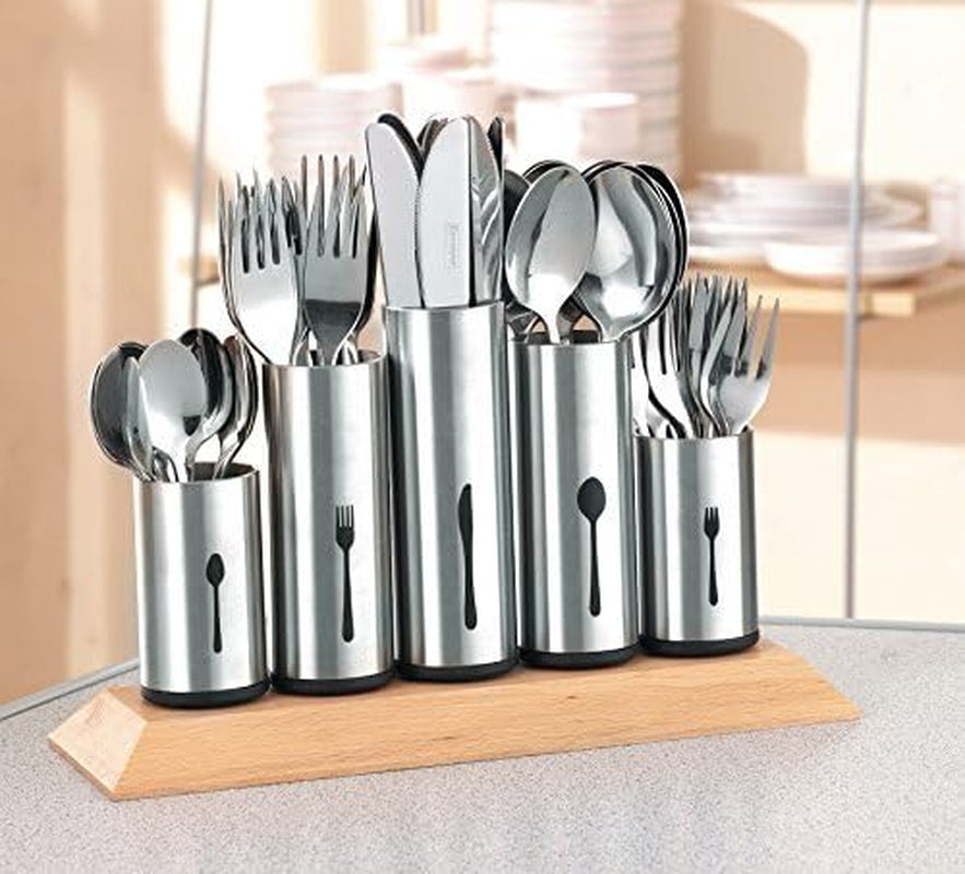 Porte-couverts en acier inoxydable, 1 paquet, argent Kitchen Naty Shop A 2 pcs