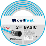 CELLFAST Tuyau d'arrosage, Tuyau d'arrosage de Jardin à 3 Couches, Tuyau d'irrigation Flexible renforcé de Fil Durable, résistant aux UV, Anti-algues, 3,4 Pouces, Longueur de 20 mètres