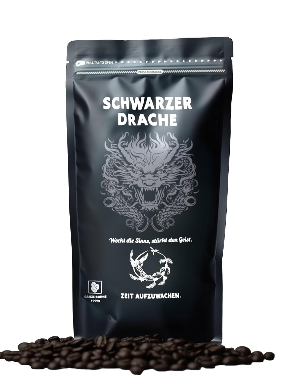 Black Dragon Espresso 100% Robusta - Grains de café torréfiés extra forts - Café très fort et corsé à haute teneur en caféine - Expresso très fort
