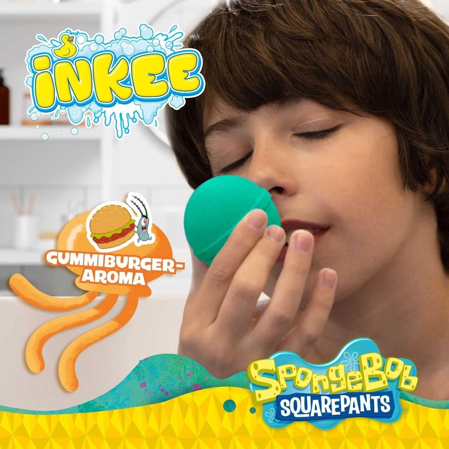 INKEE Bob l'éponge Surprise Bombe de bain pour enfants Bob l'éponge à collectionner 80 grammes Naty Shop