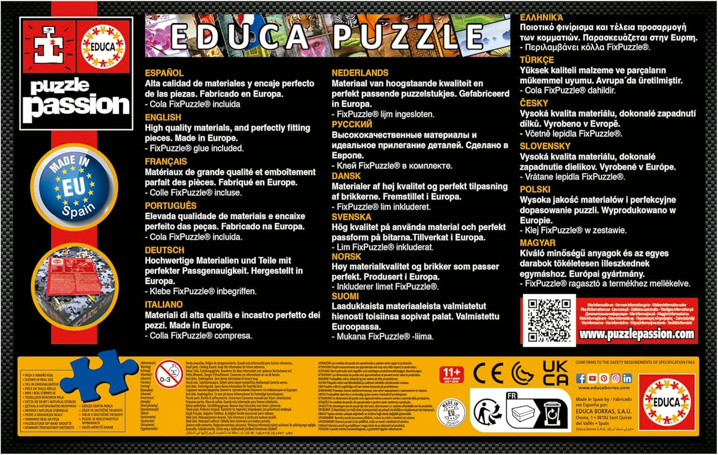Educa - Puzzle de 500 pièces pour adultes | Collage de bonbons. Dimensions : 48 X 34 cm. Comprend de la colle pour puzzle Fixpuzzle. Depuis 11 ans (19904) Puzzle Naty Shop