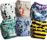 Littles and Bloomz FLP2-0406 Couche réutilisable à clip standard, 4 couches