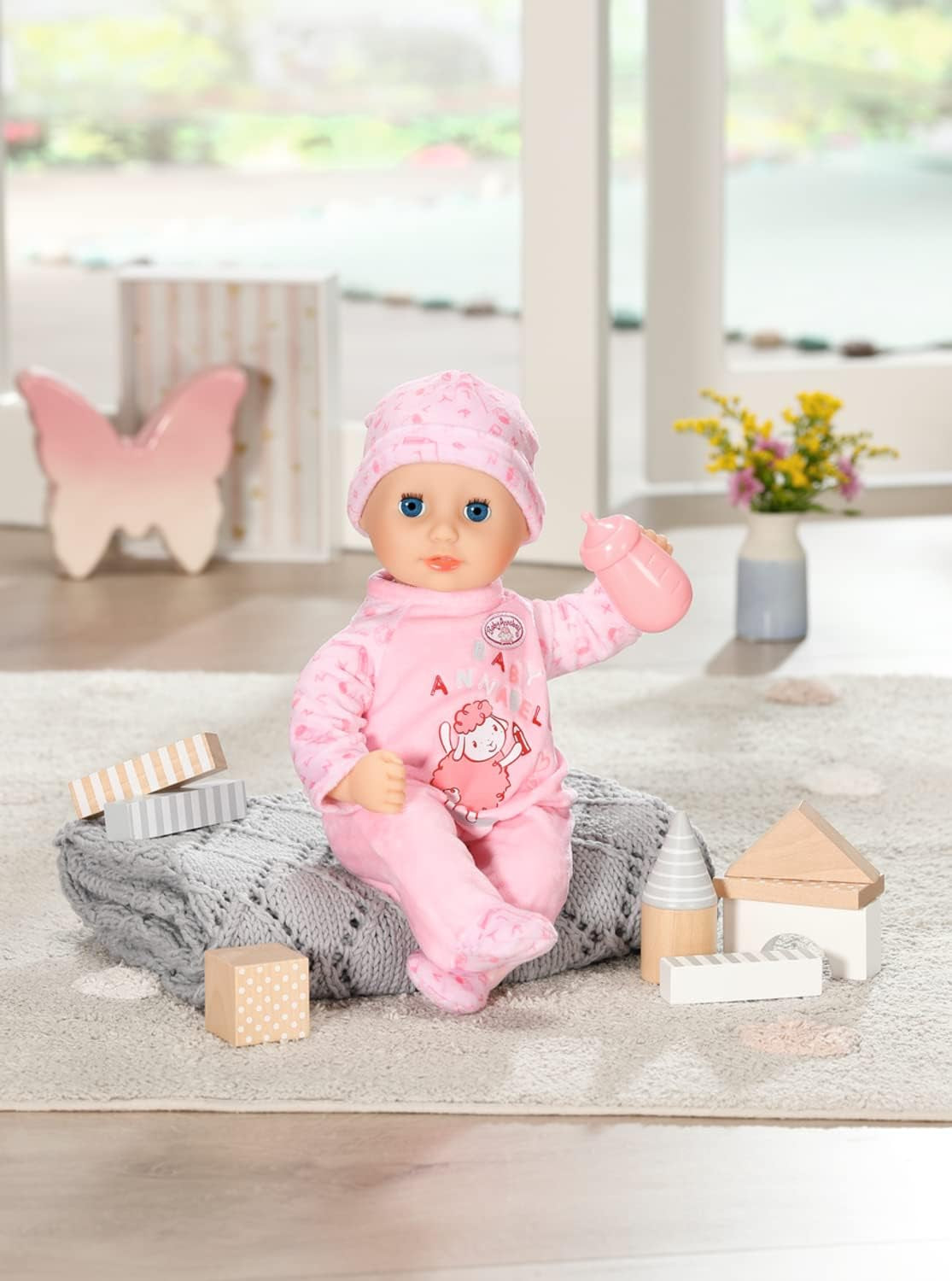 Annabell Poupée douce Little Annabell 36cm, avec corps en tissu et yeux endormis, 36cm, 709870 Zapf Creation