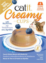 Catit Coupes crémeuses, thon et poulet aux bleuets, 4x25g