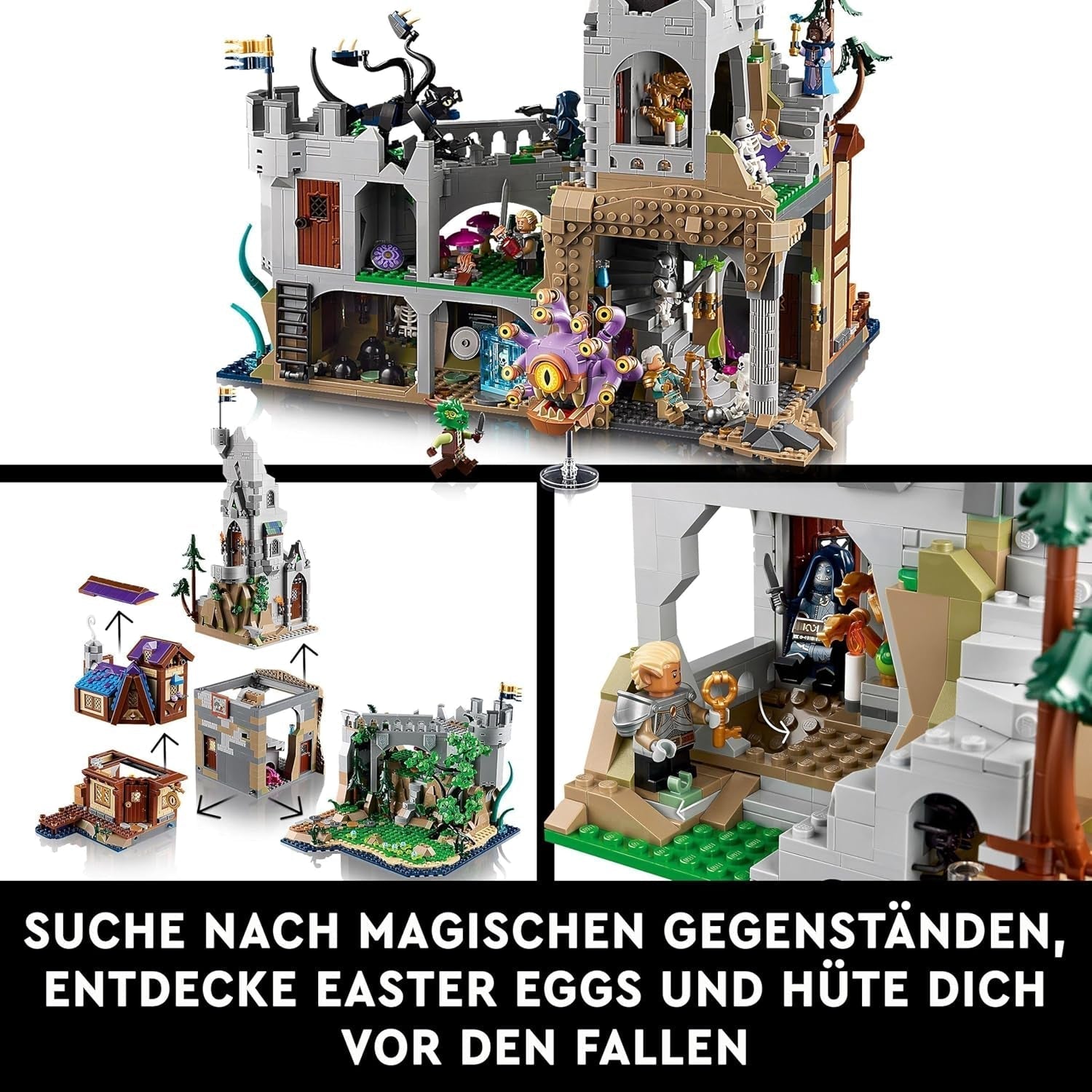 LEGO Ideas Donjons & Dragons : La saga du dragon rouge, jeu de construction pour adultes, idées cadeaux Donjons et Dragons pour les fans, jeu de construction fantastique, activité créative 21348 Jeux de construction Besuche den LEGO-Store