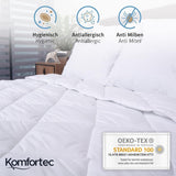 Couverture d'été Komfortec 135X200 Cm, 170Gsm, Couverture fine et légère pour l'été, couverture anti-allergique, couettes et couettes blanches Naty Shop