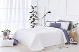 Todocama Fine Boutique Couvre-lit avec motif piqué, pour printemps, été, automne et hiver, 100% microfibre super douce, couverture multifonctionnelle, 140/150/160-250 X 260 cm, gris clair Lits et Couvertures Beuche den Todocama-Store Blanc 250 X 260 Cm