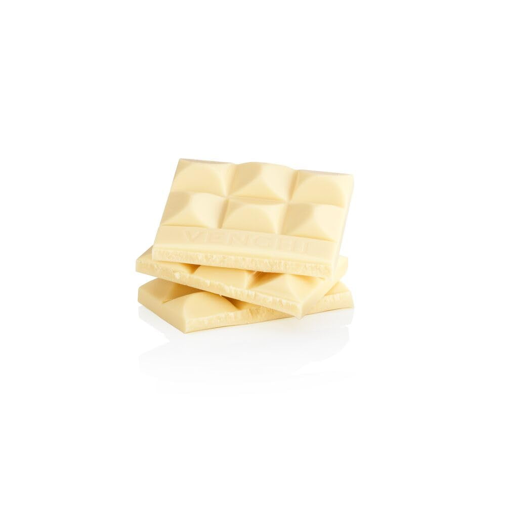 Venchi - Tablette de chocolat extra blanc, 78 g - à la vanille - Sans gluten