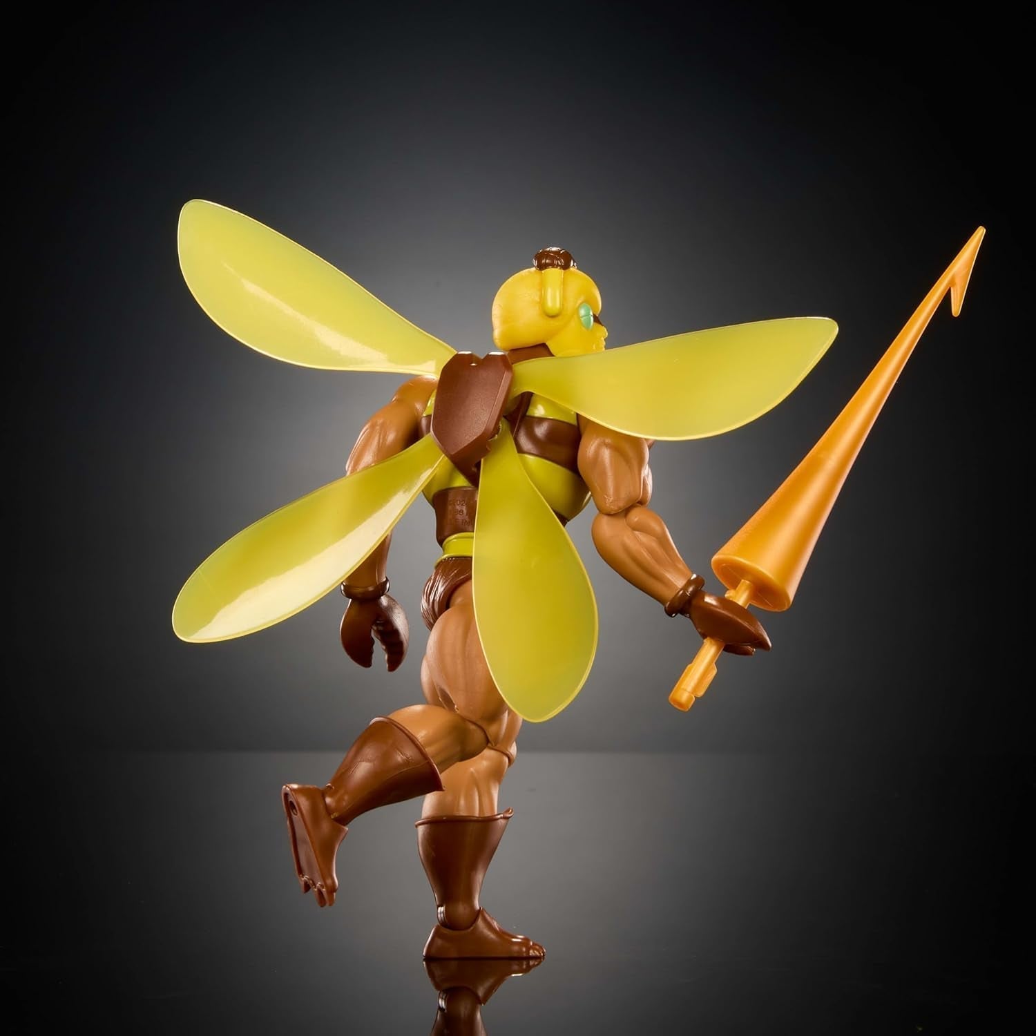 Figurine d'action Masters of the Universe Origins Buzz-Off de la collection de dessins animés, environ 14 cm de haut, de la télévision des années 1980, Bee Leader avec des ailes et des lunettes avec Javelin, JBM88 Figurines Naty Shop