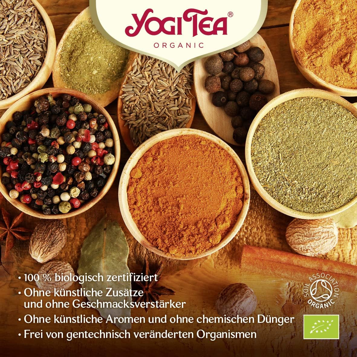 Yogi Tea - Tulsi Serenity, tisane ayurvédique, sans caféine, mélange Tulsi - basilic sacré, réglisse et orange, Yogi Tea, paquet de 6, 6 x 17 sachets de thé (102 sachets de thé)