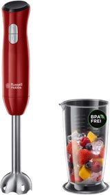 Russell Hobbs Batteur à main [Handrührgerät] Desire Rot (5 Geschwindigkeitsstufen+Turbofunktion, 2 Spülmaschinengeeignete Rührbesen & Knethaken, Auswurftaste, Aufrechte Parkposition) Handrührer 24670-56 Bucatarie Naty Shop Single Desire Batteur sur socle