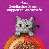 WHISKAS Duo Sachets pour portions de nourriture humide, multipack, combinaison classique en gelée, 12 x 85 g