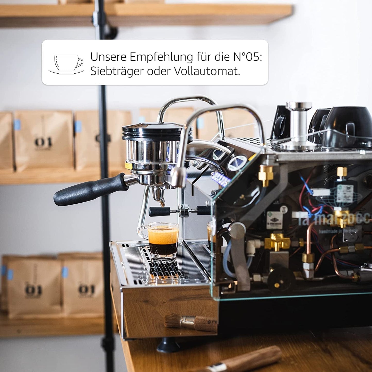Espresso No. 1 – Mélange d'espresso classique avec 25 % de Robusta – Café en grains pour machines entièrement automatiques et porte-filtre – grains entiers – 750 g