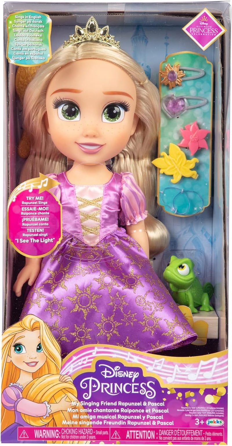 Poupée Raiponce chantante Disney Princess 35 cm, chante "I See the Light", Comprend des accessoires pour plus de plaisir, Parfait pour les filles de plus de 3 ans, Purple Dolls Naty Shop