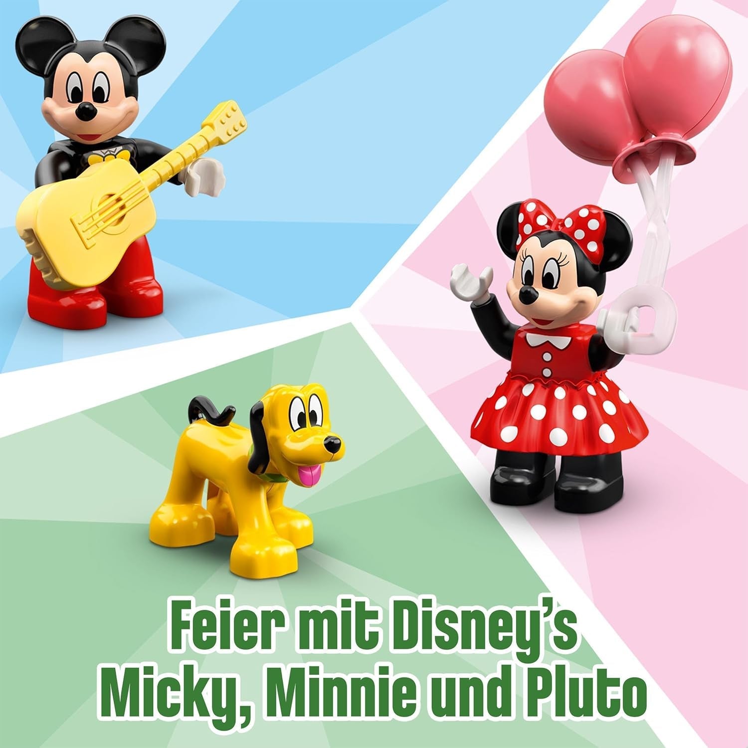 LEGO 10941 DUPLO Disney Le train d'anniversaire Mickey et Minnie, train jouet avec gâteau et ballons, cadeau pour les enfants à partir de 2 ans Jeux de construction Besuche den LEGO-Store