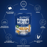 IronMaxx Fitness Muesli - Biscuits et crème, sac de 2 kg | Muesli végétalien riche en protéines et croustillant | Faible en sucre et riche en fibres