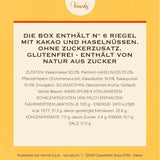 Venchi - Pack de 6 tablettes de chocolat noir aux noisettes, 600g - Sans sucre ajouté - Sans édulcorants artificiels - Sans gluten - Vegan - Idée cadeau