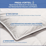 Couette confort, (90 duvet / 10 plumes), blanc, 155 X 220 Cm Couettes et couettes Naty Shop