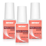 Colle à ongles extra forte – Comprend un pinceau, 4 x 7 g de colle pour extensions d'ongles, de la colle pour pointes acryliques et de la colle pour ongles artificiels.